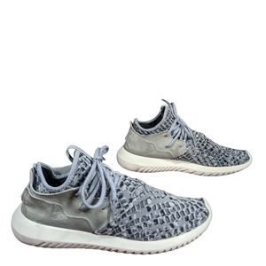 Adidas Tubular BA7100 8 Running Shoe Black White Primeknit Snake Skin Gray Suede